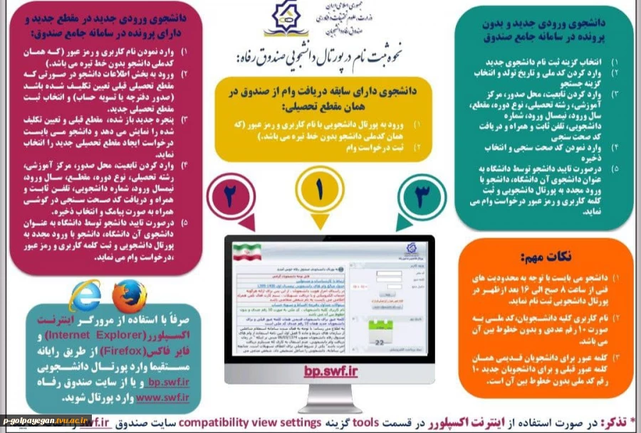 جهت کسب اطلاعات بیشتر در همین صفحه به بخش اخبار مرکز مراجعه نمایید. 4