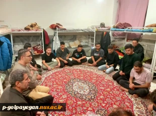 بازدید رئیس و مسئولان آموزشکده از خوابگاه دانشجویی در آستانه روز دانشجو 7