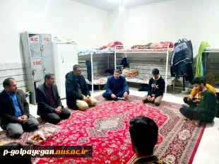 بازدید رئیس و مسئولان آموزشکده از خوابگاه دانشجویی در آستانه روز دانشجو 8