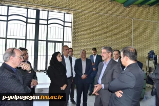 بازدید دکتر زمانی، رئیس دانشگاه ملی مهارت، هیئت همراه و دکتر معظمی، عضو هیئت امنای دانشگاه از آموزشکده پسران گلپایگان 3